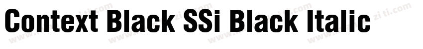 Context Black SSi Black Italic字体转换